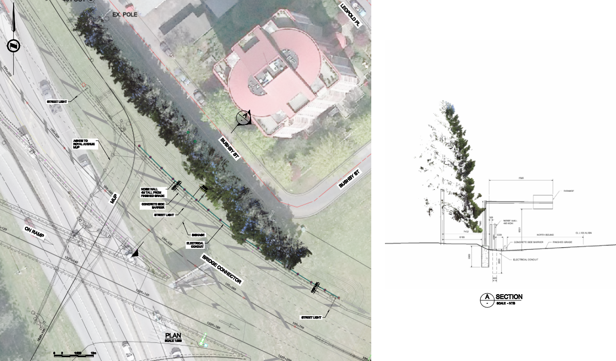 Roadworks Plan and Cross Section